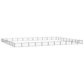 40-Panel Dog Playpen Black 39.4"x19.7" Powder-coated Steel