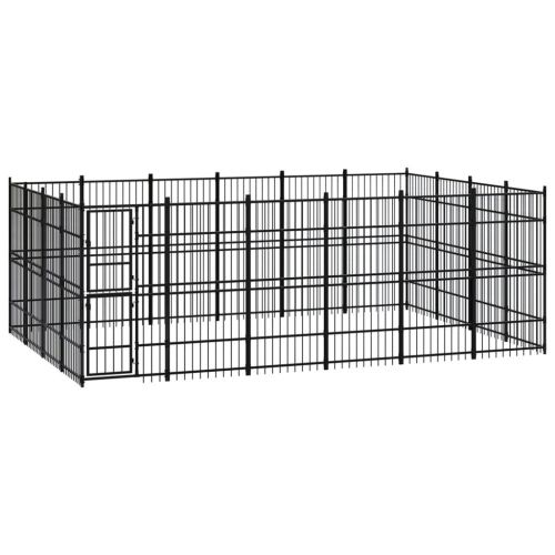 Outdoor Dog Kennel Steel 238.1 ftÂ²